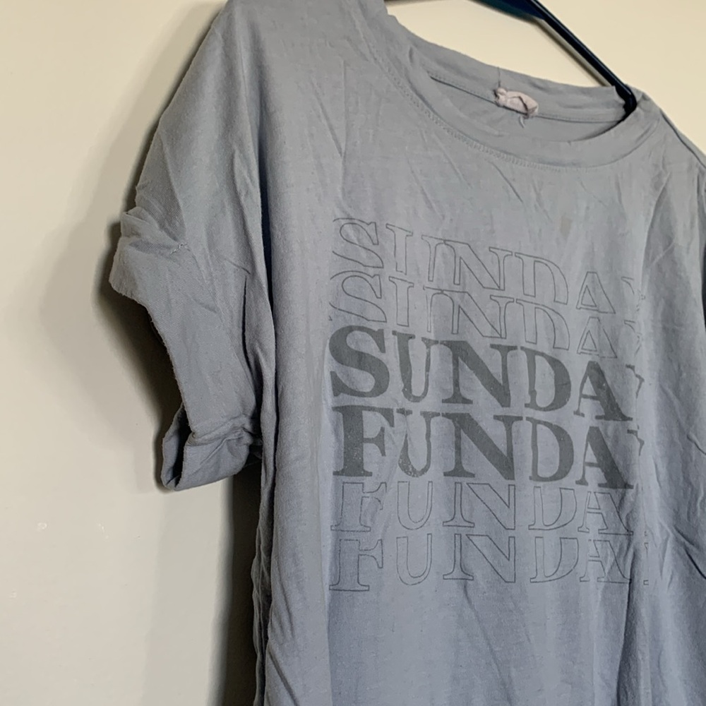 Gray 'Sunday Funday' T-Shirt - Picture 3 of 4
